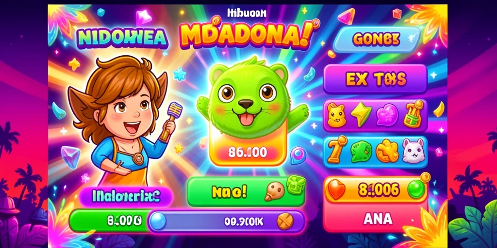 Screenshot menunjukkan tampilan antarmuka game yang menarik.