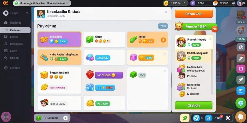 Screenshot aplikasi menunjukkan tampilan karakter utama yang dinamis.