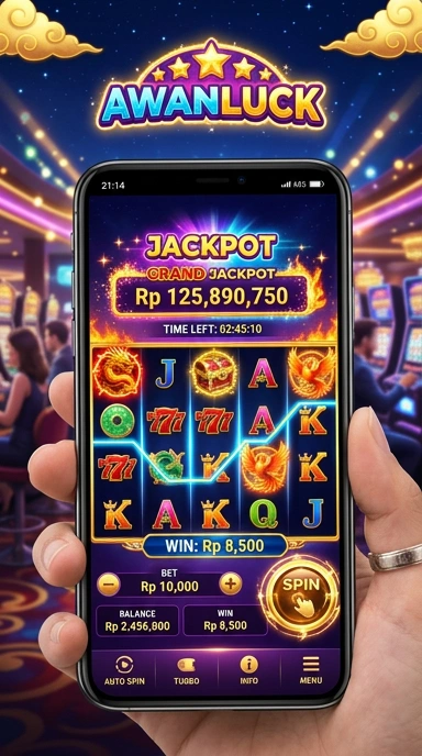 Cuplikan layar menu unduhan awanluck untuk perangkat Android